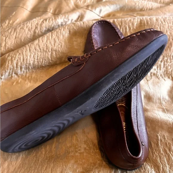 Sudini Brown Leather soft loafers size 10 medium - Picture 4 of 9
